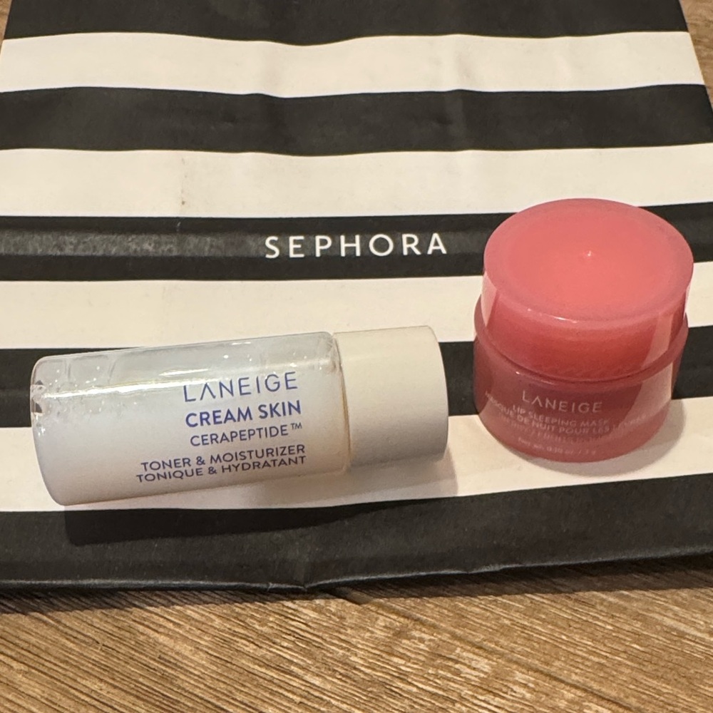 LANEIGE Cream Skin Toner and Berry Lip Mask Set